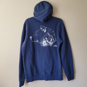 The North Face Half Dome Blue Hoodie Sweatshirt Climbing Bear